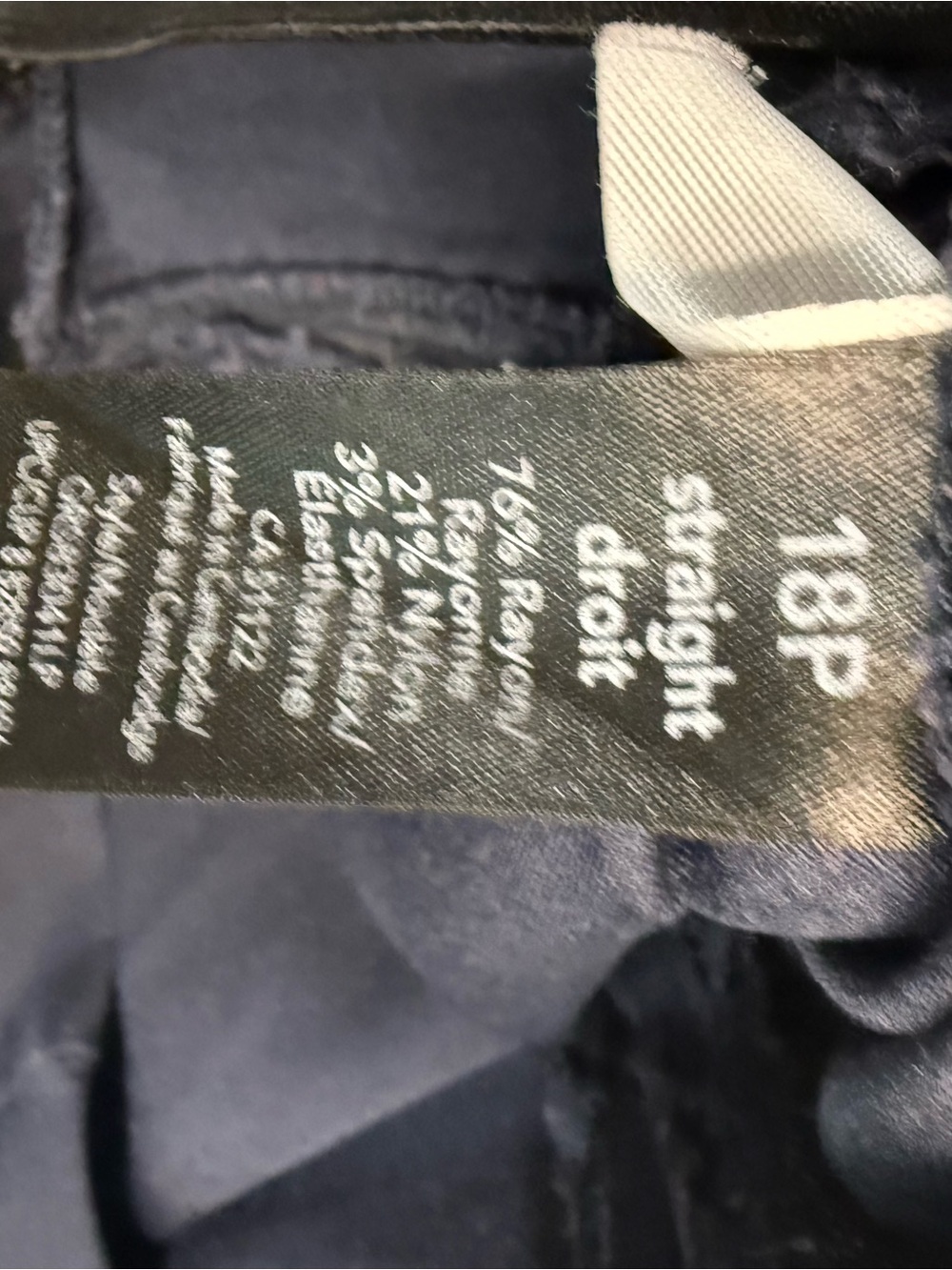 George Women’s Navy Straight Crop Pull-On Pants Size 18P Petite Career Office - Picture 5 of 5